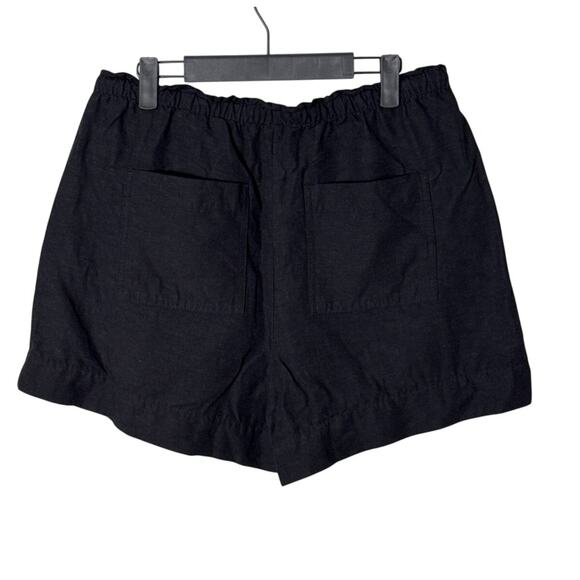 H&M Linen Blend Pull-On Shorts Black Size M - Picture 5 of 7